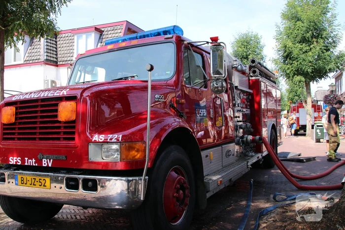 Grote drukte op de dag van de oude brandweerwagen