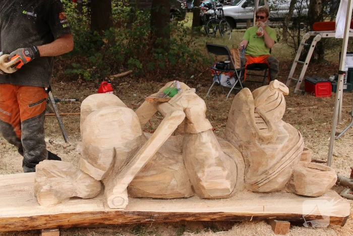 NK Carving tijdens Houthakkersfeest