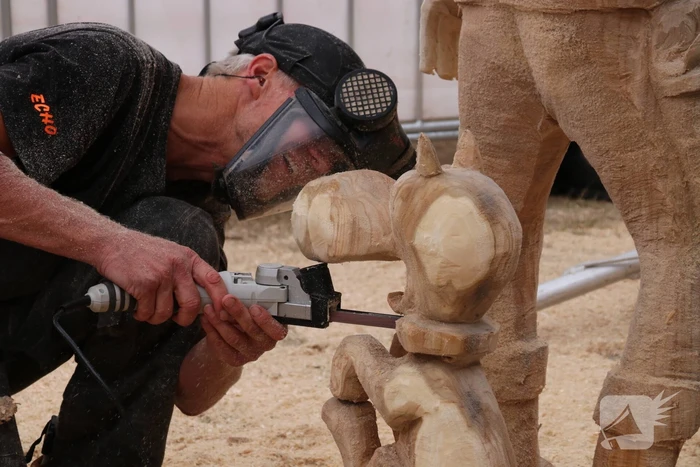 NK Carving tijdens Houthakkersfeest