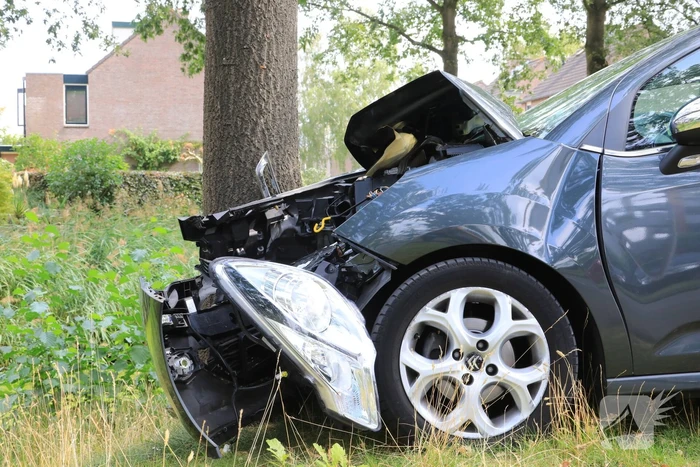 Bestuurder knalt tegen boom