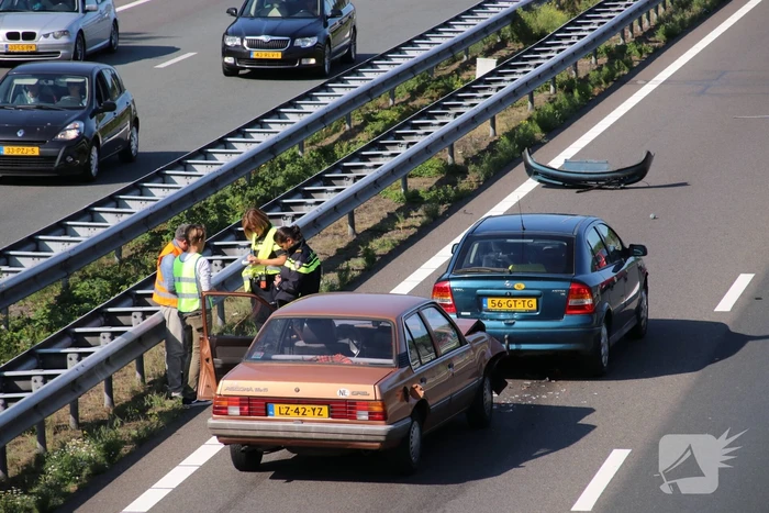 Chaos op A1 door meerdere aanrijdingen