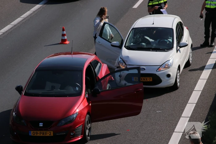 Chaos op A1 door meerdere aanrijdingen