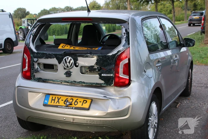 Kettingbotsing met drie auto's
