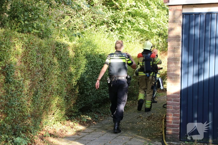Uitslaande brand in schuur