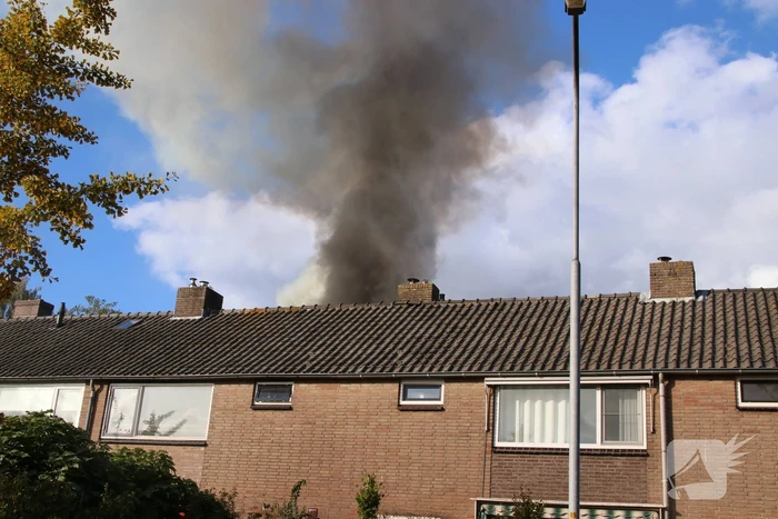 Uitslaande brand in schuur