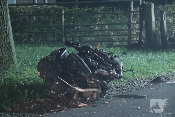 Bestuurder bestelwagen overleden na botsing tegen boom