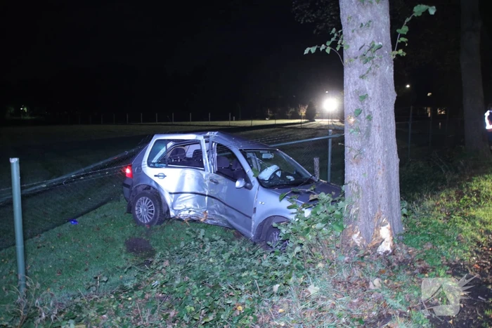Bestuurder ramt boom