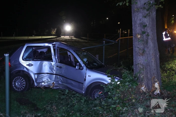 Bestuurder ramt boom