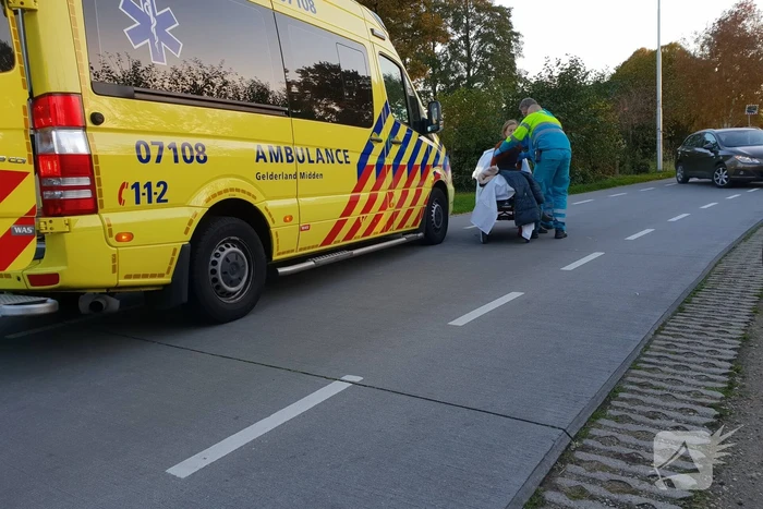 Fietsster gevallen na oneffenheid