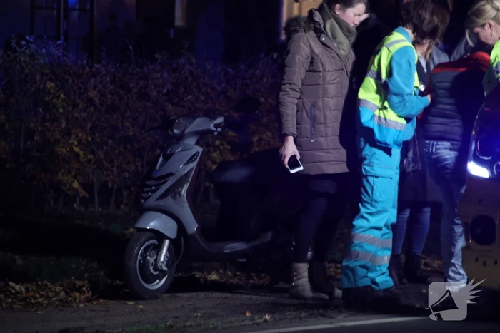 Bromfietser gewond bij valpartij