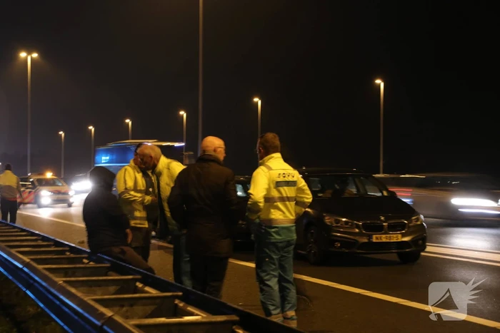 Kettingbotsing op afrit