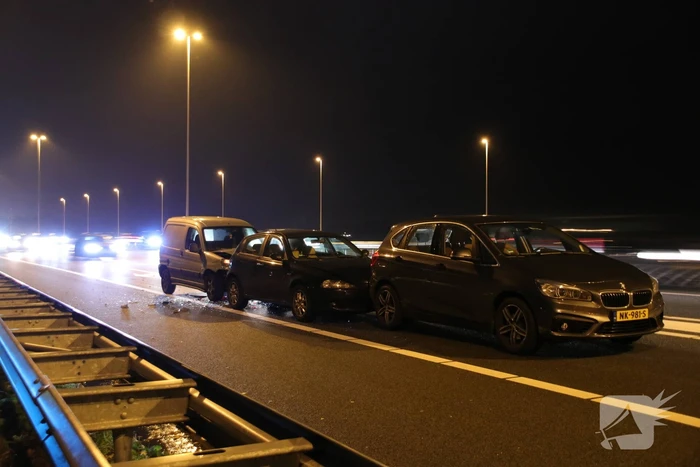 Kettingbotsing op afrit