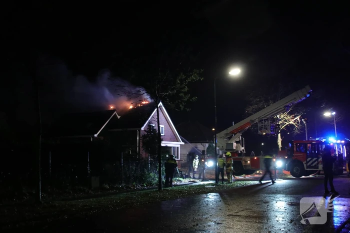 Uitslaande brand in nieuwe leegstaande woning