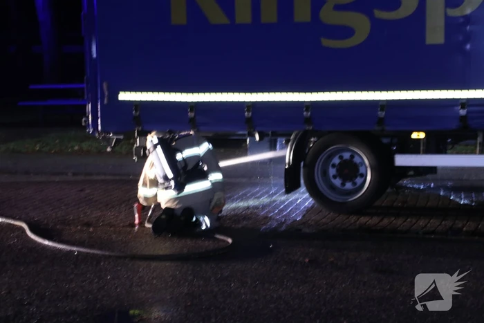 Aanhanger vat vlam op snelweg