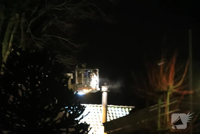 Veel bekijks bij schoorsteenbrand