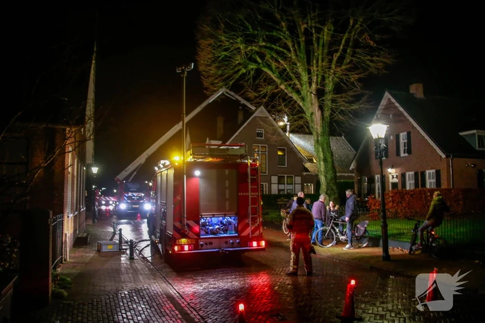 Veel bekijks bij schoorsteenbrand