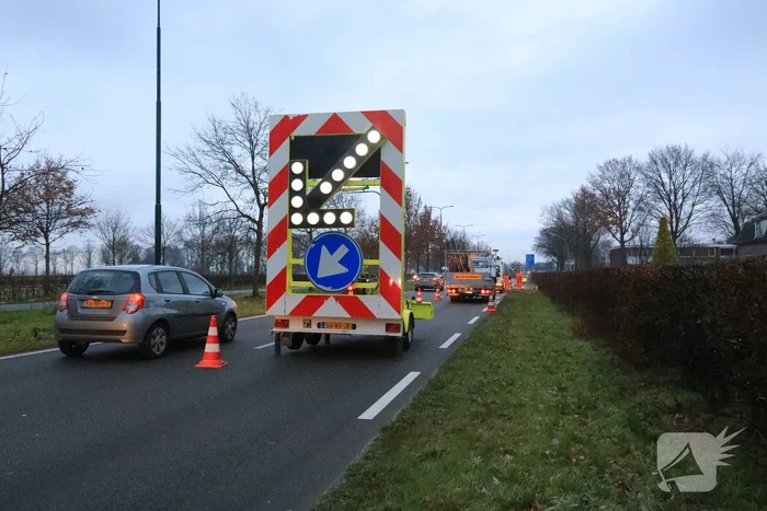Hoofdwaterleiding gesprongen