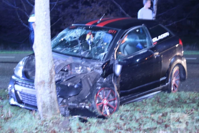 Brommobieler gewond na botsing op boom