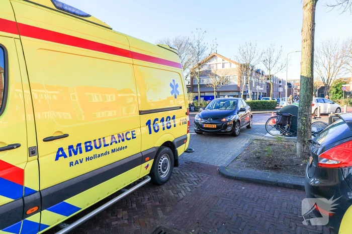 Fiets door midden na aanrijding