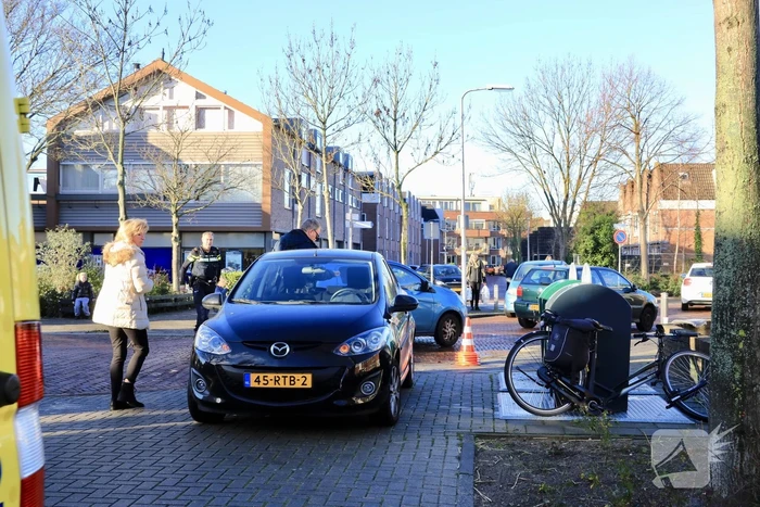 Fiets door midden na aanrijding