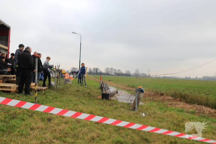 Carbidschieten in volle gang