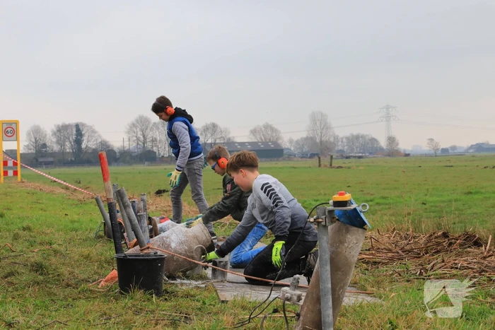 Carbidschieten in volle gang