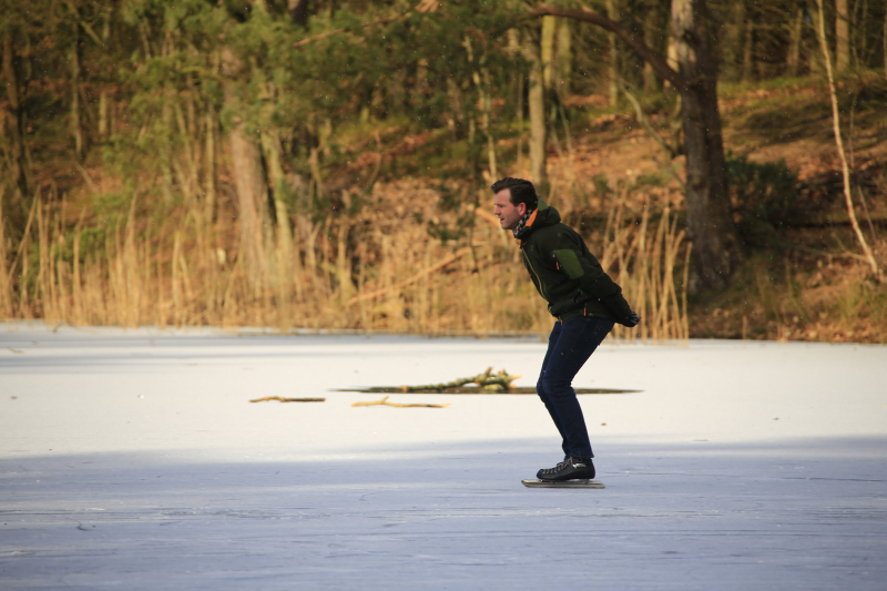 Volop schaatsplezier op Bosvijver