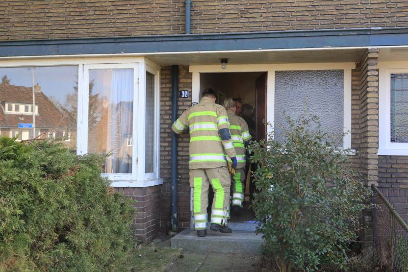 Woonkamer leegstaande woning blank