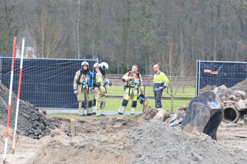 Gasleiding geraakt na graafwerkzaamheden