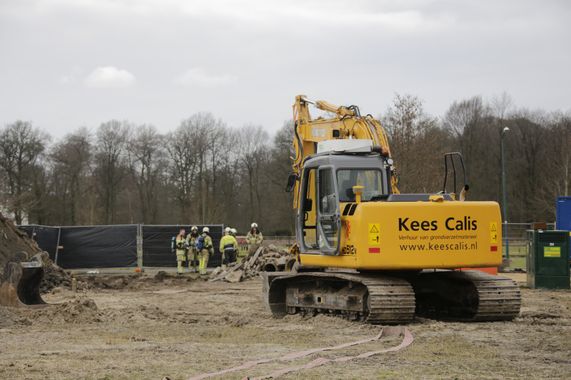 Gasleiding geraakt na graafwerkzaamheden
