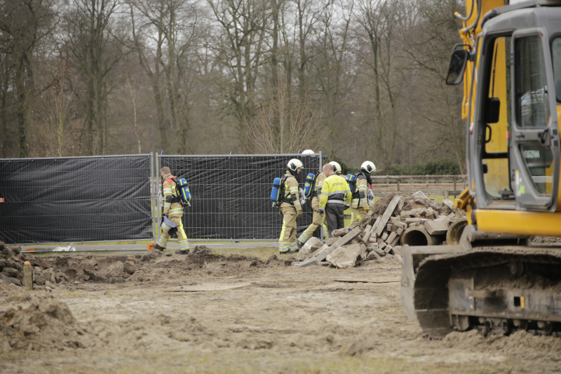 Gasleiding geraakt na graafwerkzaamheden