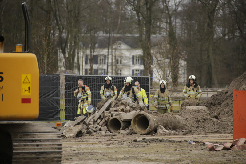 Gasleiding geraakt na graafwerkzaamheden