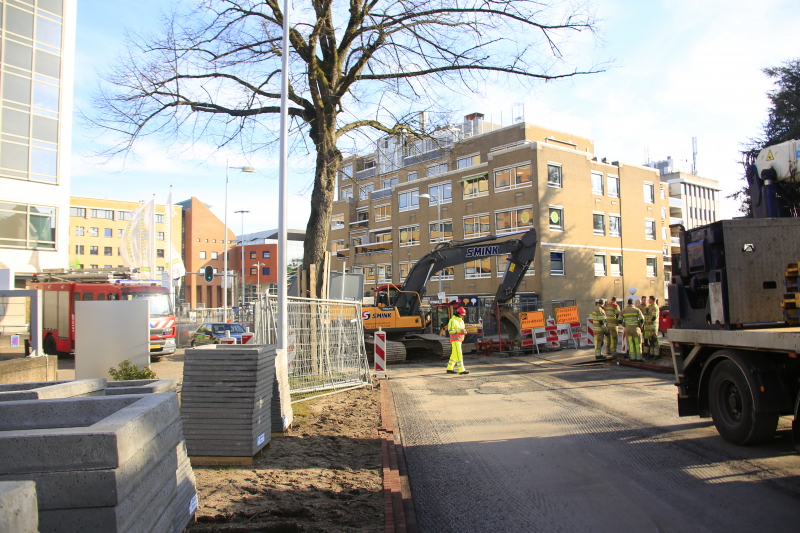 Gasleiding geraakt bij graafwerkzaamheden