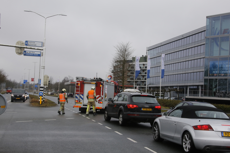 Flink dieselspoor bij tankstation