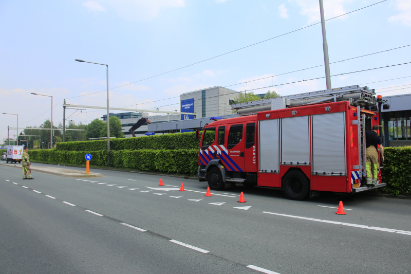 Biels spoorlijn bij station vat vlam