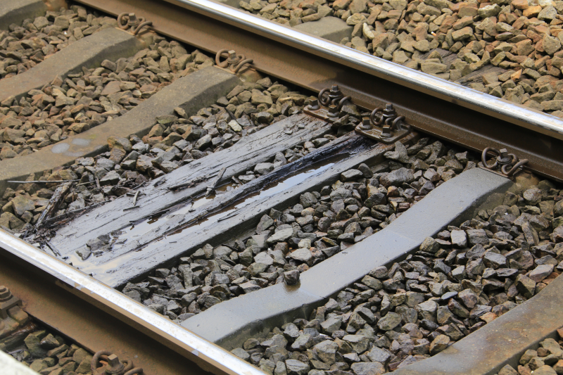 Biels spoorlijn bij station vat vlam