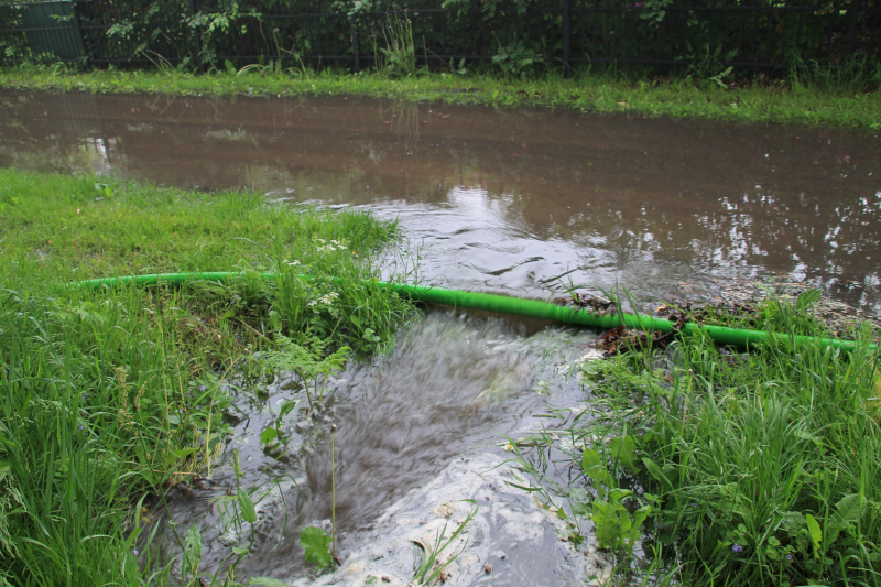 Waterleiding gesprongen