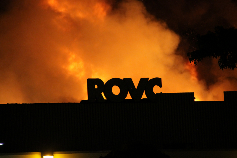 Uitslaande brand bij ROVC