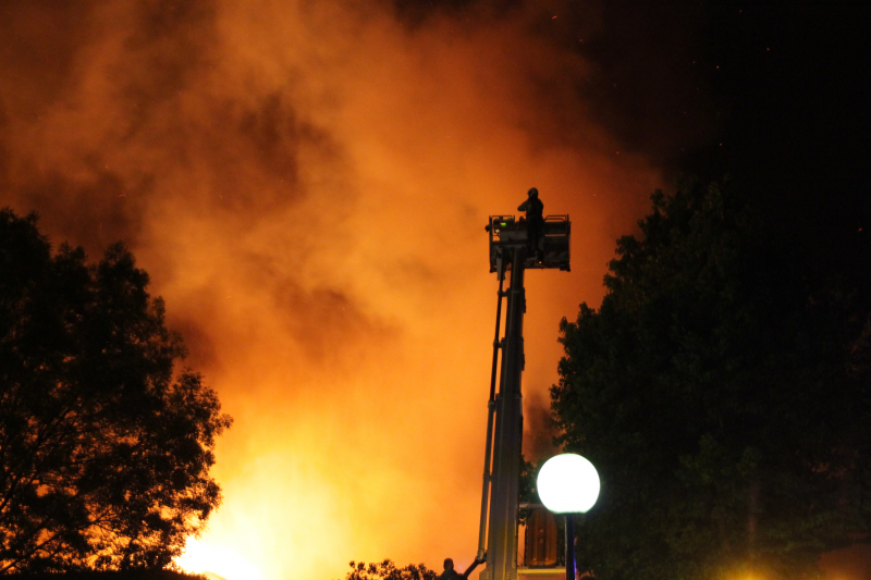 Uitslaande brand bij ROVC