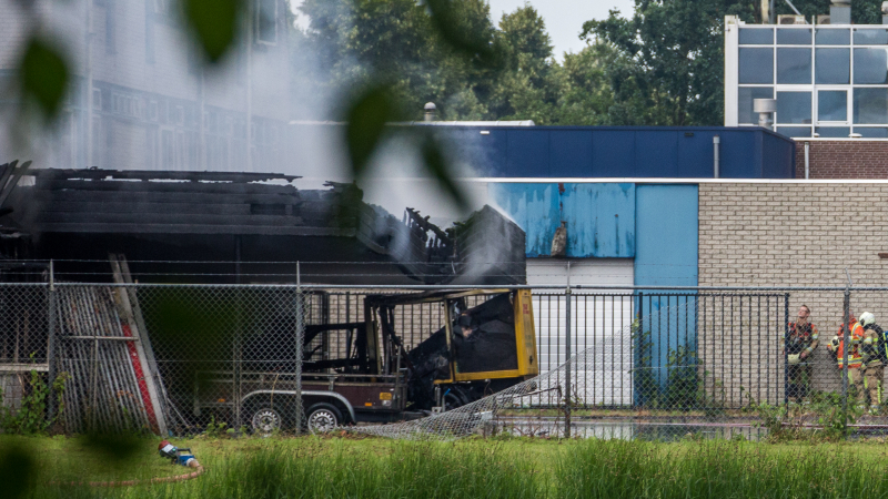 Grote brand in DHL-depot