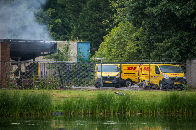 Grote brand in DHL-depot