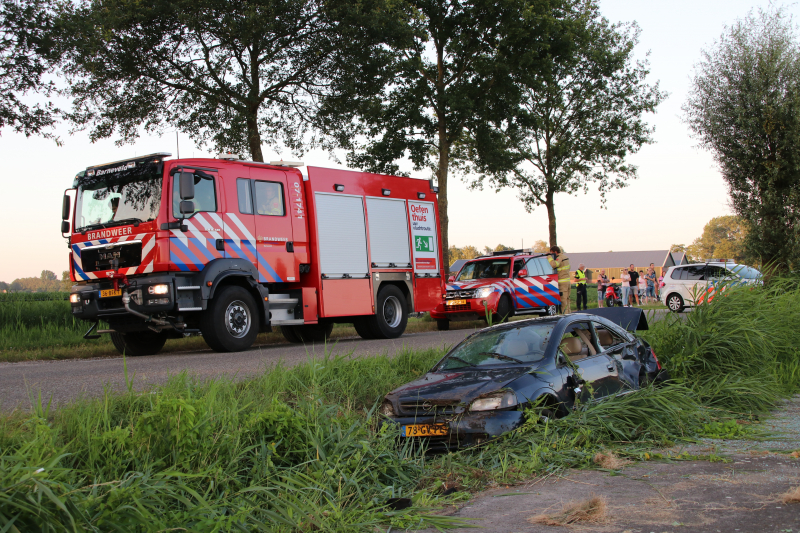 Dronken bestuurder belandt in de sloot
