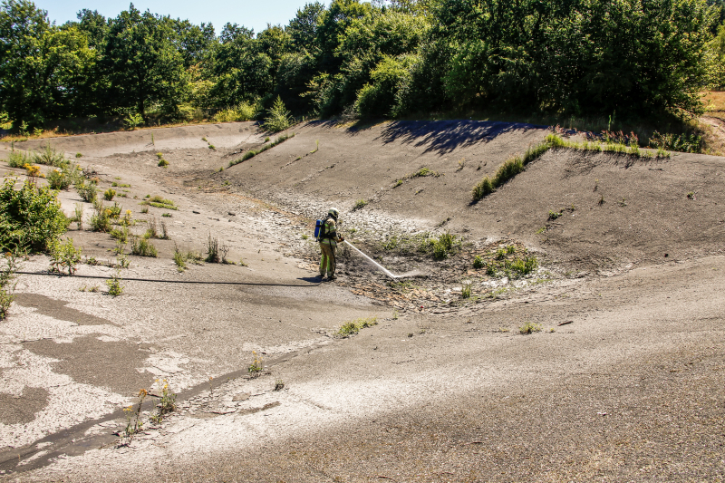 Mountainbiker treft brand aan