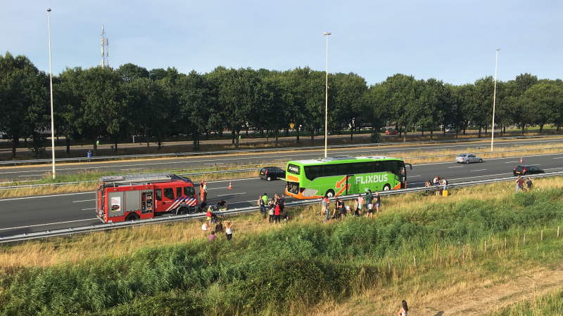 Flixbus strandt na brand