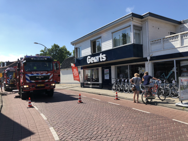 Brand in schuur van Geurts Tweewielers