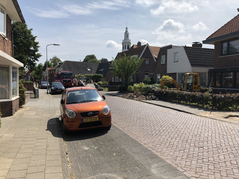 Gaslek na graafwerkzaamheden