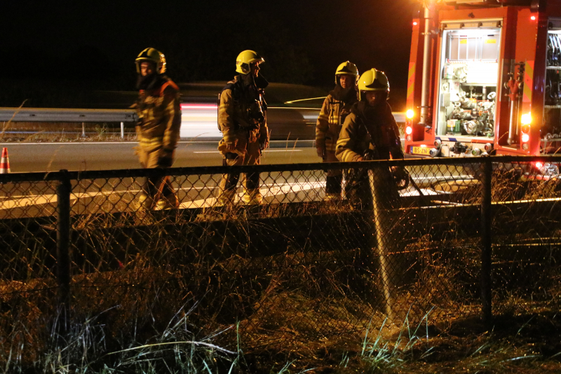 Bermbrand snel onder controle