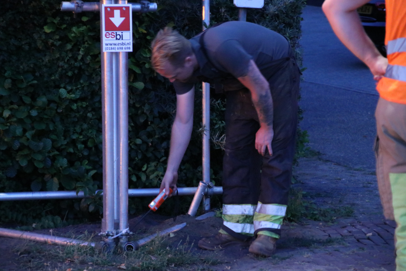 Terras ontruimd vanwege gaslek