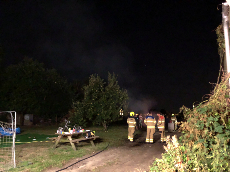 Kampvuur tijdens kinderfeestje loopt uit de hand