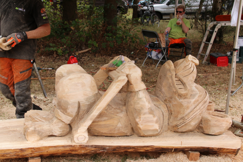 NK Carving tijdens Houthakkersfeest